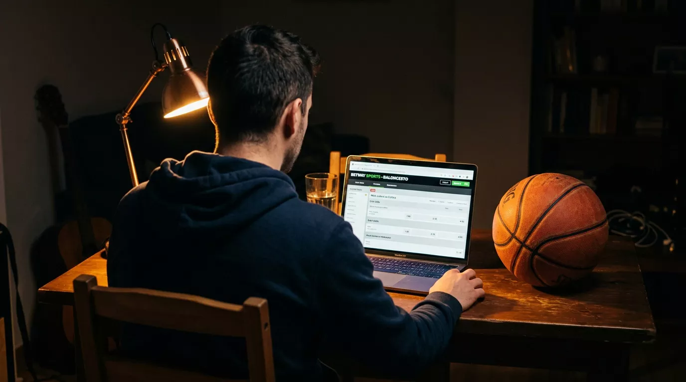 Pantalla de operador de apuestas mostrando cuotas de un partido de baloncesto de la BCL